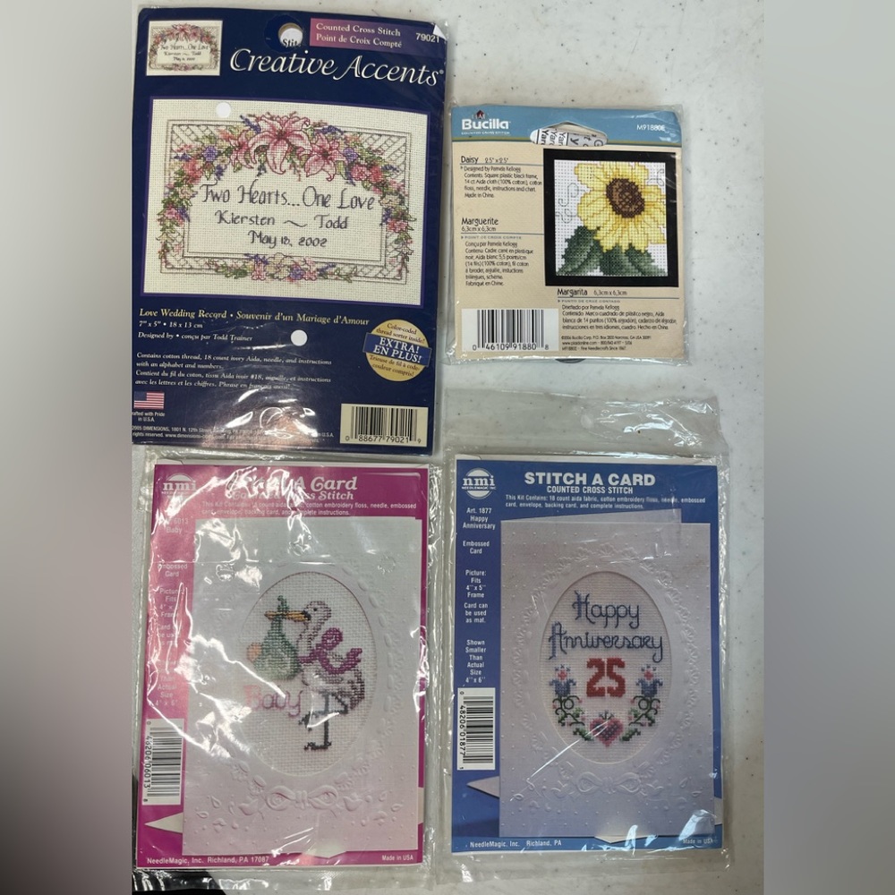 Bundle of 4! Cross stitch !